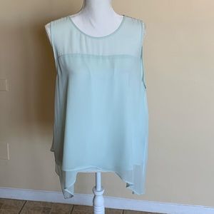Vince Camuto eggshell blue sleeveless blouse